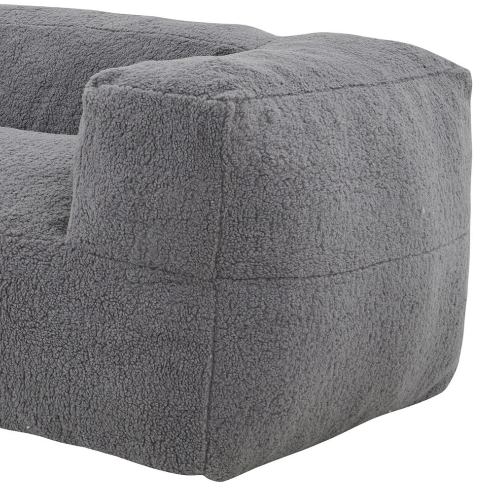 71 Inch Bean Bag Sofa Cushioned Polyester Medium Memory Foam Gray Finish By Casagear Home BM314722