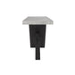 Ren 72 Inch Console Table Rectangular Top Cross Base Gray Black Concrete By Casagear Home BM314733