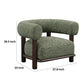 Ars 38 Inch Accent Chair Green Polyester Upholstery Solid Ash Wood By Casagear Home BM314742