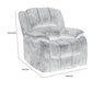 Chris 38 Inch Manual Glider Recliner Chair Solid Wood Light Gray Chenille By Casagear Home BM314756