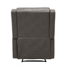 Kim 38 Inch Manual Recliner Chair Cushioned Gray Faux Leather Solid Wood By Casagear Home BM314761