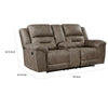 Henry 81 Inch Dual Manual Recliner Loveseat Brown Microfiber Solid Wood By Casagear Home BM314765