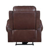 Michael 39 Inch Power Recliner Chair USB Port Brown Top Grain Leather By Casagear Home BM314767