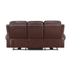 Michael 82 Inch Power Dual Recliner Sofa USB Brown Top Grain Leather By Casagear Home BM314768