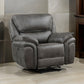 Tony 40 Inch Power Recliner Chair, Gray Microfiber, Solid Wood, USB Port By Casagear Home