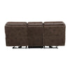 Tony 90 Inch Power Double Recliner Sofa USB Charging Port Brown Microfiber By Casagear Home BM314794