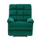 Patty 36 Inch Manual Recliner Chair Cushioned Green Velvet Solid Wood By Casagear Home BM314798