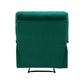 Patty 36 Inch Manual Recliner Chair Cushioned Green Velvet Solid Wood By Casagear Home BM314798