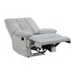 Patty 36 Inch Manual Recliner Chair Cushioned Light Gray Velvet Wood By Casagear Home BM314799