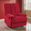 Patty 36 Inch Manual Recliner Chair Soft Cushion Red Velvet Solid Wood By Casagear Home BM314800