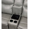 Max 80 Inch Dual Manual Recliner Loveseat Cupholders Gray Faux Leather By Casagear Home BM314805