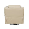 Millie 40 Inch Power Recliner Chair Beige Faux Leather Solid Wood Metal By Casagear Home BM314817