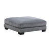 Rix 45 Inch Ottoman Attached Seat Cushion in Gray Corduroy Fabric Wood By Casagear Home BM314829