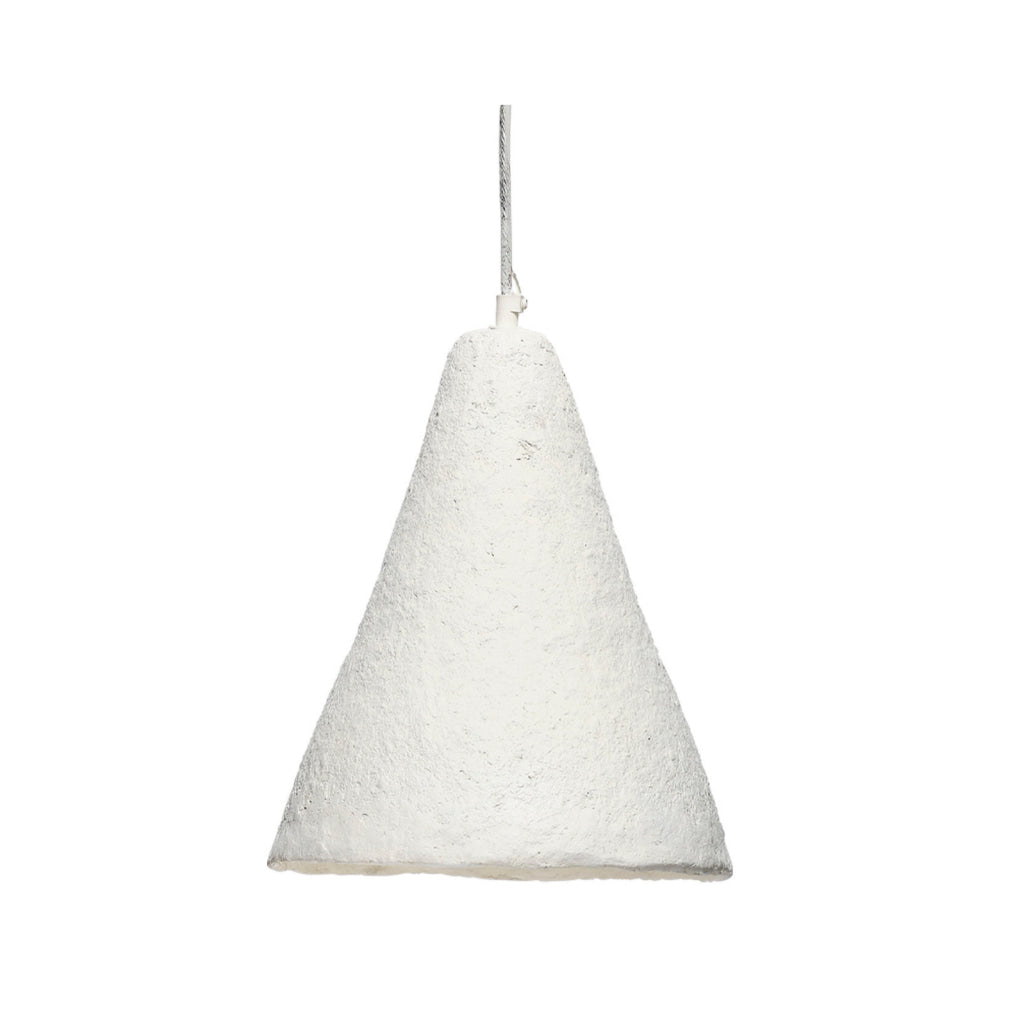 Zoe 96 Inch Pendant Chandelier Modern Paper Mache Cone Shape Beige By Casagear Home BM314835