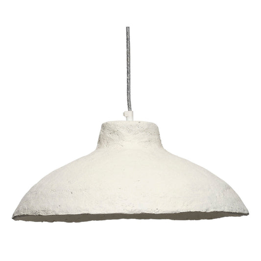 Zoe 96 Inch Pendant Chandelier, Modern Curved Round Paper Mache, Beige By Casagear Home