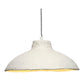 Zoe 96 Inch Pendant Chandelier Modern Curved Round Paper Mache Beige By Casagear Home BM314836