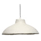 Zoe 96 Inch Pendant Chandelier Modern Curved Round Paper Mache Beige By Casagear Home BM314836