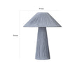 Liya 18 Inch Table Lamp Cone Shade and Tapered Base Textured Blue Finish By Casagear Home BM314840