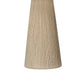 Liya 18 Inch Table Lamp Cone Shade Tapered Base Off White Texture Finish By Casagear Home BM314841