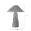 Liya 18 Inch Table Lamp Cone Shade Tapered Base Off White Texture Finish By Casagear Home BM314841