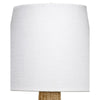 27 Inch Table Lamp Tree Trunk Base Tapered Shade White Natural Brown By Casagear Home BM314842