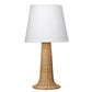 27 Inch Table Lamp, Tree Trunk Base, Tapered Shade, White, Natural Brown  By Casagear Home