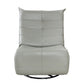 Gea 35 Inch Swivel Recliner Chair Tufted Green Gray Faux Leather Modern By Casagear Home BM314848