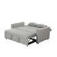 Bia 76 Inch Convertible Sleeper Sofa with 2 Pillows Gray Woven Solid Wood By Casagear Home BM314861