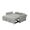 Bia 76 Inch Convertible Sleeper Sofa with 2 Pillows Gray Woven Solid Wood By Casagear Home BM314861