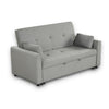 Bia 76 Inch Convertible Sleeper Sofa with 2 Pillows Gray Woven Solid Wood By Casagear Home BM314861