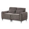 Tiu 62 Inch Loveseat with 2 Lumbar Pillows Gray Chenille Solid Wood By Casagear Home BM314865