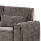 Tiu 62 Inch Loveseat with 2 Lumbar Pillows Gray Chenille Solid Wood By Casagear Home BM314865