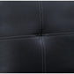 Ian 73 Inch Sleeper Sofa Tufted Seats Black Faux Leather Solid Wood By Casagear Home BM314870