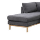 Nia 93 Inch Sectional Sofa with Chaise Gray Sherpa Upholstery Solid Wood By Casagear Home BM314876