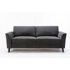 Sen 80 Inch Plush Sofa with Tufted Arms Padded Gray Linen Solid Wood By Casagear Home BM314881