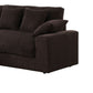 Sty 105 Inch Reversible Sectional Sofa Chaise Brown Corduroy Solid Wood By Casagear Home BM314885