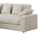 Sty 105 Inch Reversible Sectional Sofa Chaise Beige Corduroy Solid Wood By Casagear Home BM314886