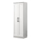 Lyn 71 Inch Storage Cabinet Wardrobe Framed Panel Doors White Solid Wood By Casagear Home BM314888