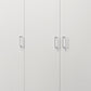 Clan 72 Inch Wardrobe Cabinet Armoire with Shelf Hanging Rod White Wood By Casagear Home BM314892