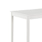 Lav 5 Piece Dining Table and 4 Chair Set Open Backs White Solid Wood By Casagear Home BM314899