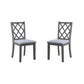 Lisle 5 Piece Extendable Dining Table and 4 Crossback Chair Set Gray Wood By Casagear Home BM314902