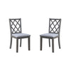 Lisle 5 Piece Extendable Dining Table and 4 Crossback Chair Set Gray Wood By Casagear Home BM314902