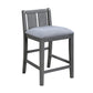 Ham 3 Piece Counter Height Compact Dining Table Chair Set Gray Wood By Casagear Home BM314913