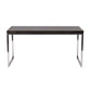 Rami 59 Inch Office Desk Rectangular Top Espresso Brown Wood Steel By Casagear Home BM314925