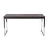 Rami 59 Inch Office Desk Rectangular Top Espresso Brown Wood Steel By Casagear Home BM314925