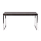 Rami 59 Inch Office Desk Rectangular Top Espresso Brown Wood Steel By Casagear Home BM314925