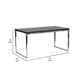 Rami 59 Inch Office Desk Rectangular Top Espresso Brown Wood Steel By Casagear Home BM314925