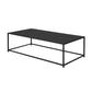 Eme 48 Inch Coffee Table Rectangular Top Black Finished Metal Frame By Casagear Home BM314932