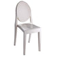 Temmy 20 Inch Dining Chair Set of 4 Indoor Outdoor Use White Finish By Casagear Home BM314933