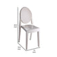 Temmy 20 Inch Dining Chair Set of 4 Indoor Outdoor Use White Finish By Casagear Home BM314933